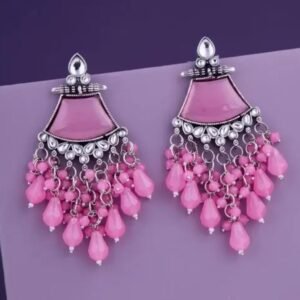 unique bubblegum pink jhumka ozidise