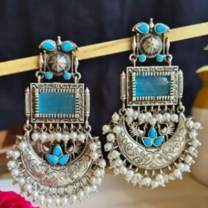 Ferozi oxodise jhumka